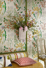 Pre d’Ete Nacre room setting — Pierre Frey wallpaper