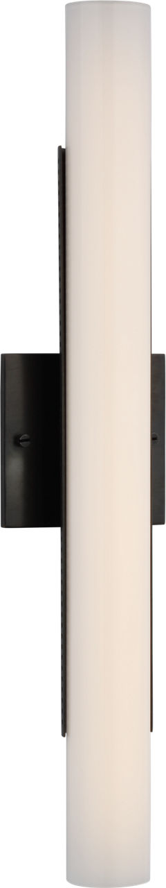 Precision 21" Vägglampa — Kelly Wearstler for Visual Comfort & Co. — Bronze with White Glass