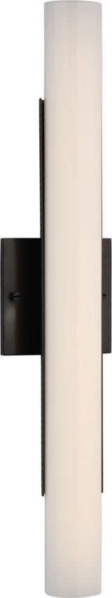 Precision 21" Vägglampa — Kelly Wearstler for Visual Comfort & Co. — Bronze with White Glass