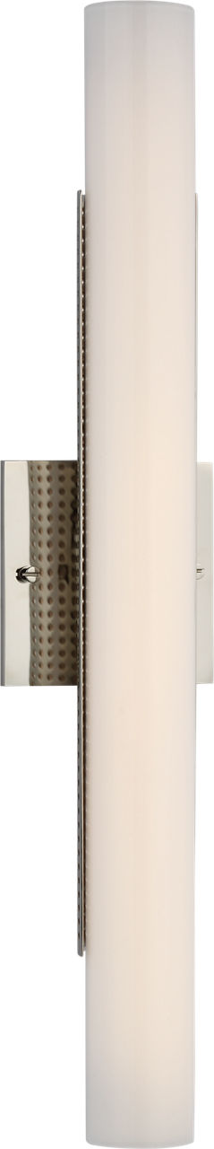 Precision 21" Vägglampa — Kelly Wearstler for Visual Comfort & Co. — Polished Nickel with White Glass