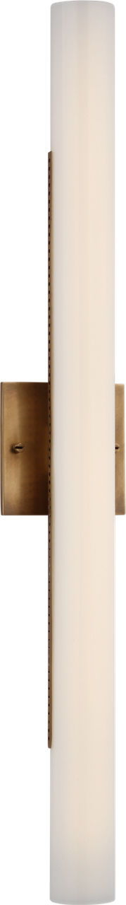Precision 28" Vägglampa — Kelly Wearstler for Visual Comfort & Co. — Antique-Burnished Brass with White Glass