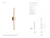 Precision 28" Vägglampa — Kelly Wearstler for Visual Comfort & Co. måttskiss