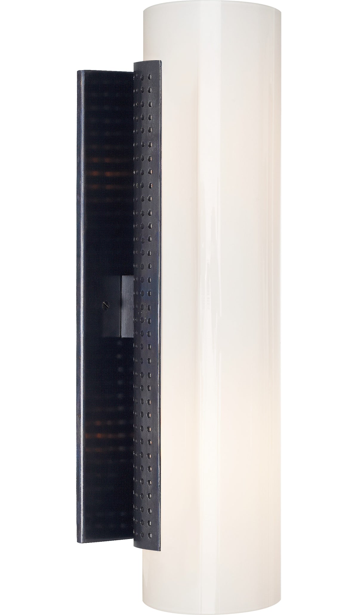 Precision Cylinder Wall Light — Kelly Wearstler for Visual Comfort & Co. — Bronze with White Glass