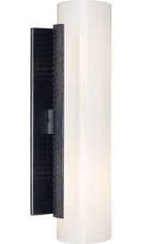 Precision Cylinder Wall Light — Kelly Wearstler for Visual Comfort & Co. — Bronze with White Glass