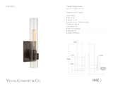 Presidio Petite Vägglampa — Ian K. Fowler for Visual Comfort & Co. måttskiss