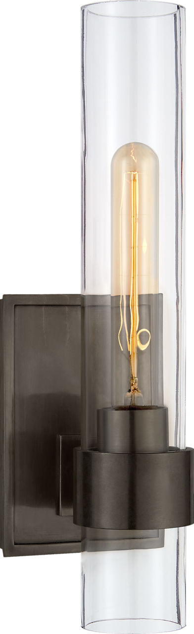 Presidio Petite Vägglampa — Ian K. Fowler for Visual Comfort & Co. — Bronze with Clear Glass
