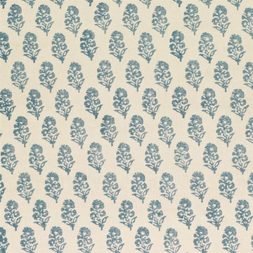 Allie Blockprint Tygprov Chambray