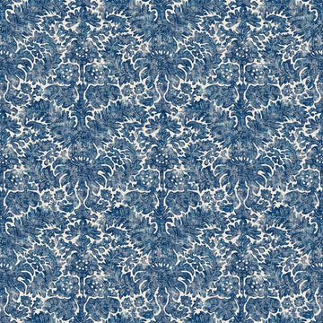 Barberry Damask Tygprov Ink Fabric