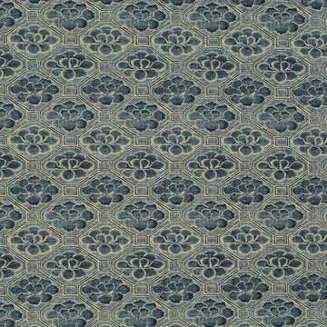 Belton Floral Tygprov Indigo Fabric