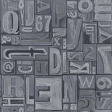 Copeley Letterpress Tapet prov Zinc