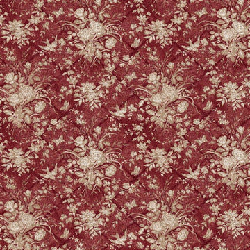 Eliza Floral Tygprov Sunbaked Red