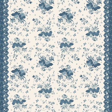 Elyria Floral Tygprov Batik Blue