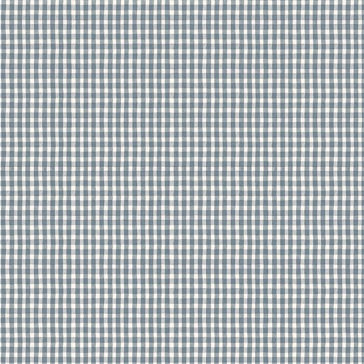Fine Linen Check Tygprov Dark Blue