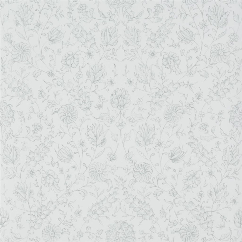 Flora Tapetprov Silver