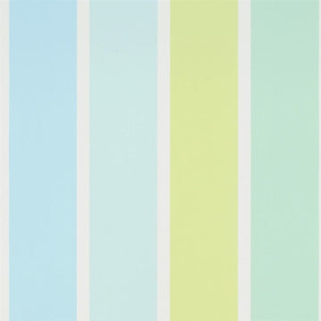 Fun Fair Stripe Tapetprov Aqua