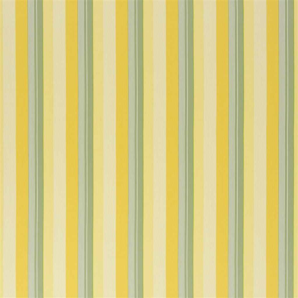 Greenport Stripe Tygprov Yellow / Green