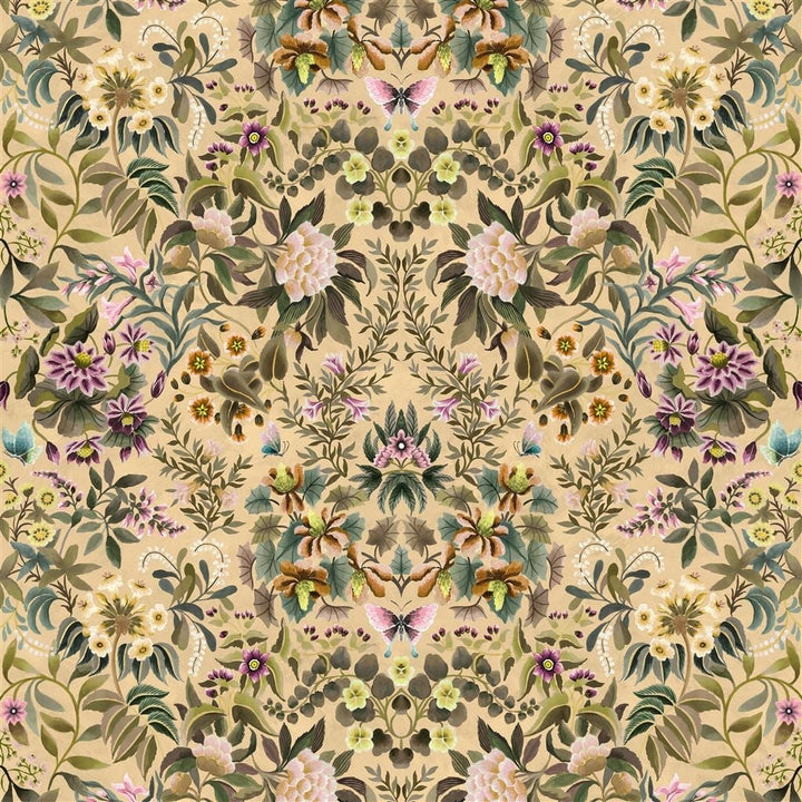 Ikebana Damask Tapetprov Coral