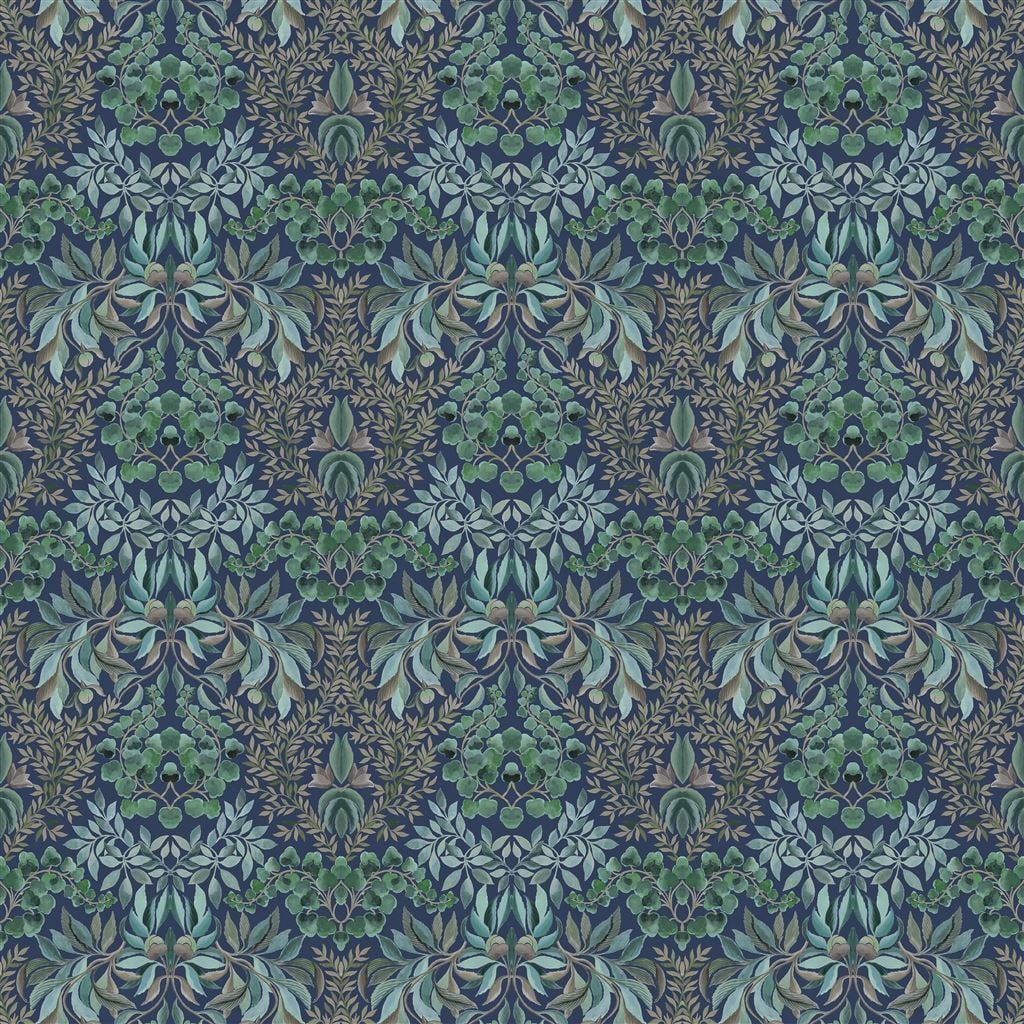 Karakusa Velvet Tapetprov Midnight