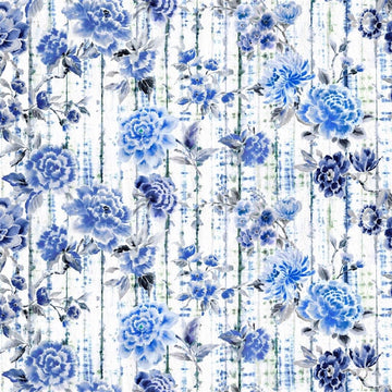 Kyoto Flower Tapetprov Indigo