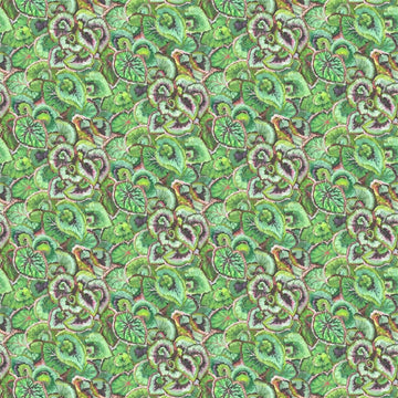 Leaf Glaze Tapetprov Emerald