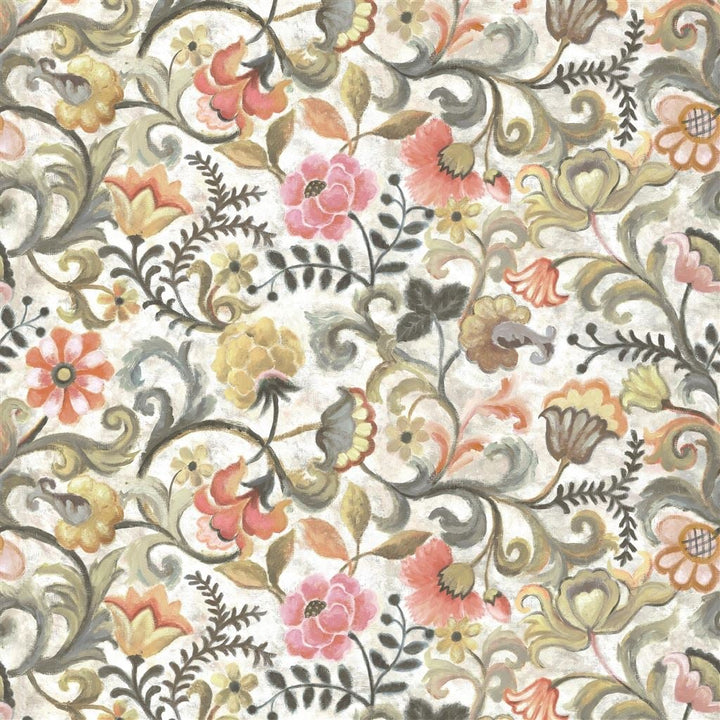 Osier Damasse Tygprov Travertine