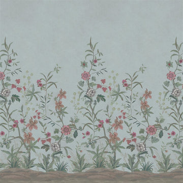 Peacock Toile Scene 2 Sky Blue Tapetprov 02