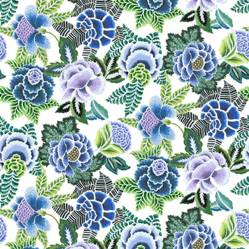 Rose de Damas Tapetprov Cobalt