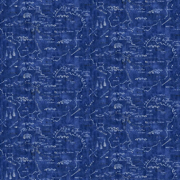 Silverton Map Tygprov Denim