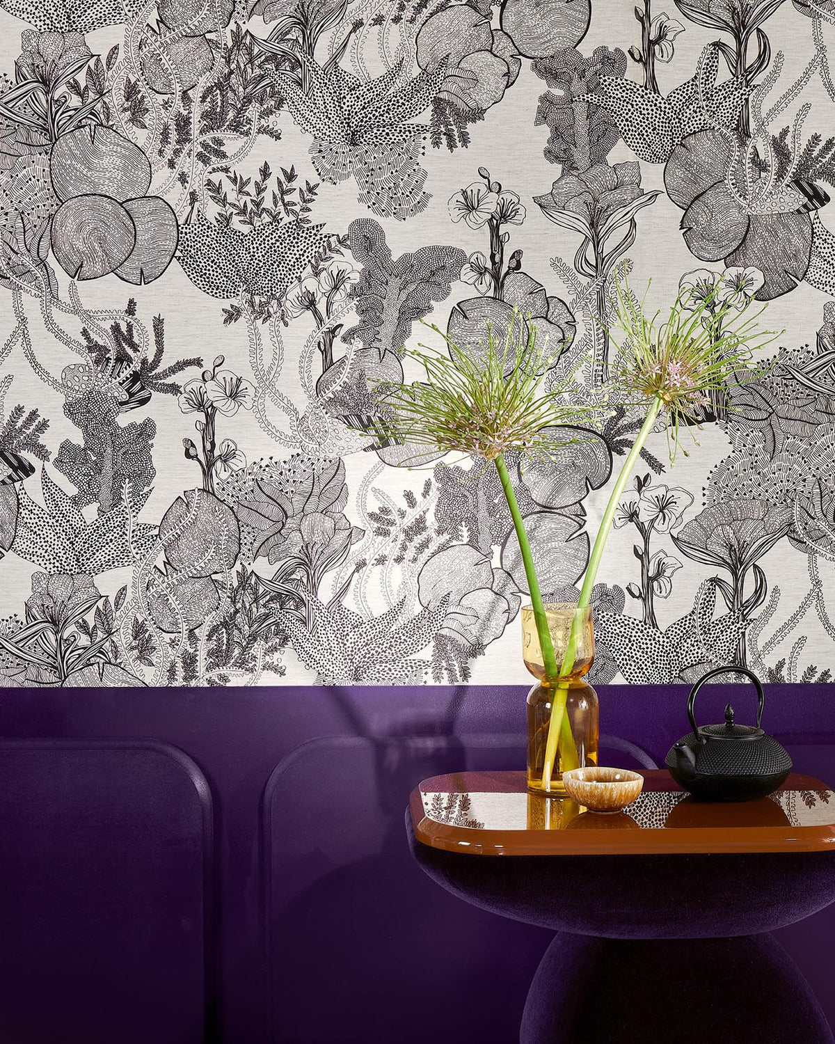 Punta Cana room setting — Pierre Frey wallpaper