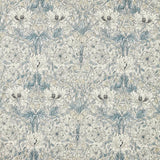 Pure Honeysuckle & Tulip Wide Width Tygprov — Morris & Co Mineral Blue/Cream