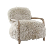 Baaarb Real Sheepskin Accent Chair – Genuine Sheepskin Designer Seating - Keiichi