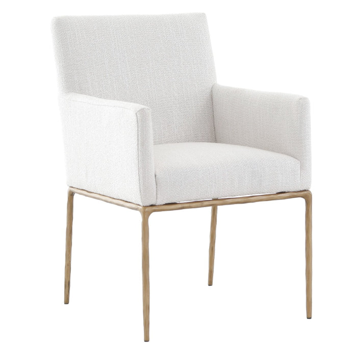 Sloane Dining Arm Chair in Aged Brass - Keiichi