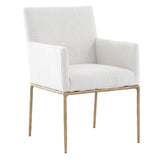 Sloane Dining Arm Chair in Aged Brass - Keiichi