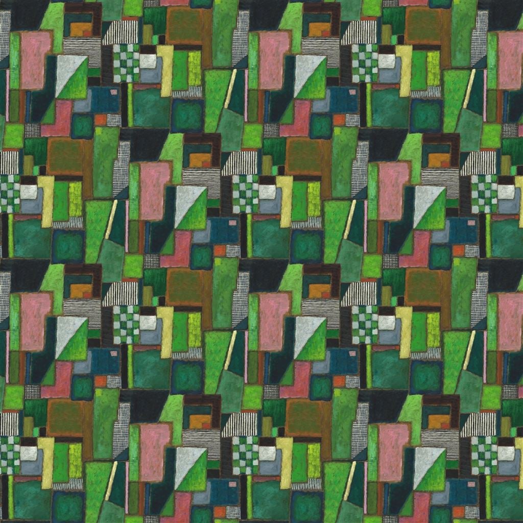 Raku Patchwork Emerald 01 — Designers Guild tapet