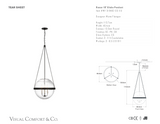 Reese 18" Globe Takpendel — Marie Flanigan for Visual Comfort & Co. måttskiss