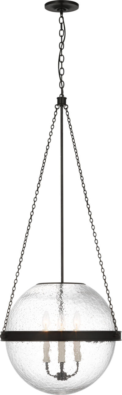 Reese 18" Globe Takpendel — Marie Flanigan for Visual Comfort & Co. — Bronze with Clear Restoration Glass