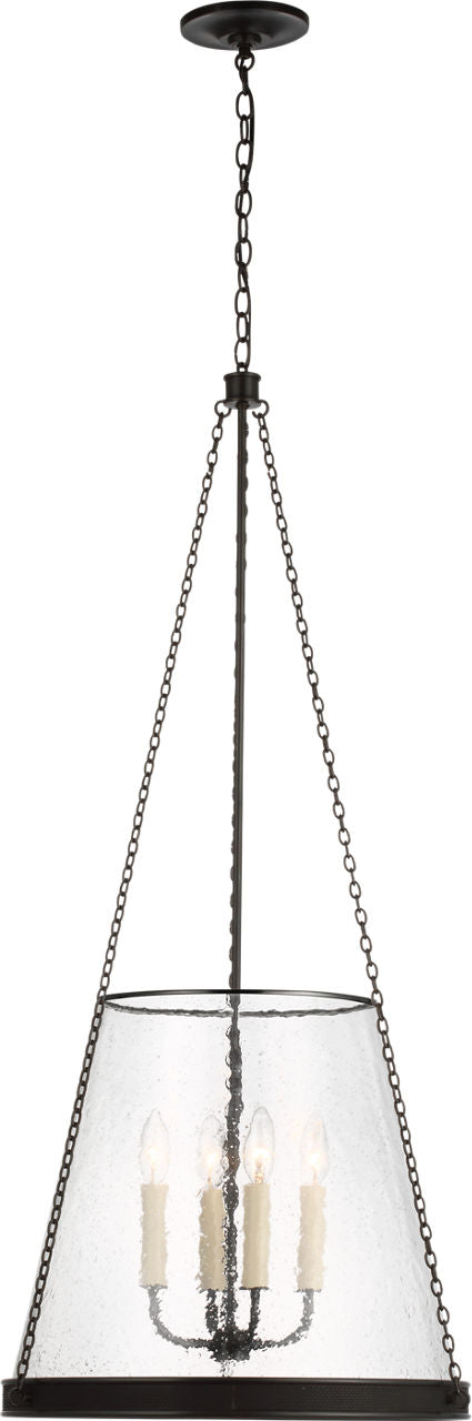 Reese 18" Takkrona — Marie Flanigan for Visual Comfort & Co. — Bronze with Clear Restoration Glass