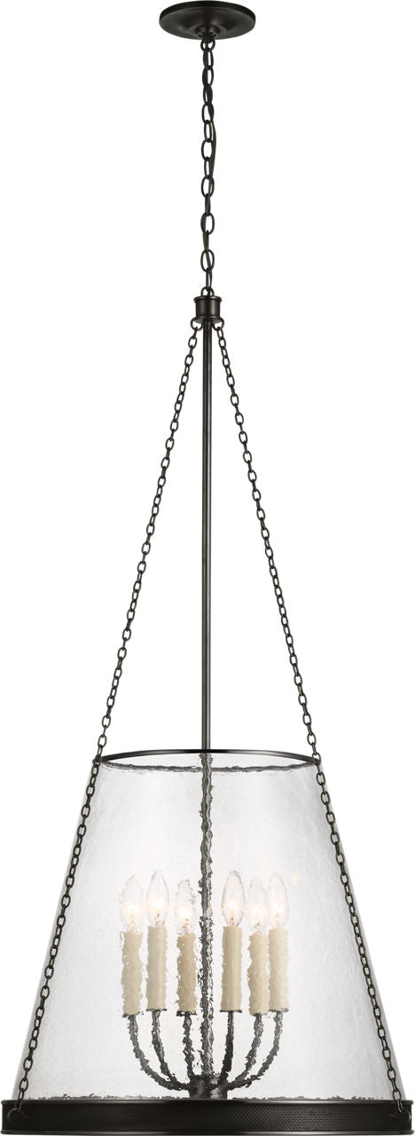 Reese 22" Takkrona — Marie Flanigan for Visual Comfort & Co. — Bronze with Clear Restoration Glass