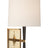 Ebony Resin and Soft Brass with Linen Shade