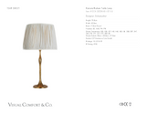 Romero Medium Bordslampa — Schumacher for Visual Comfort & Co. måttskiss