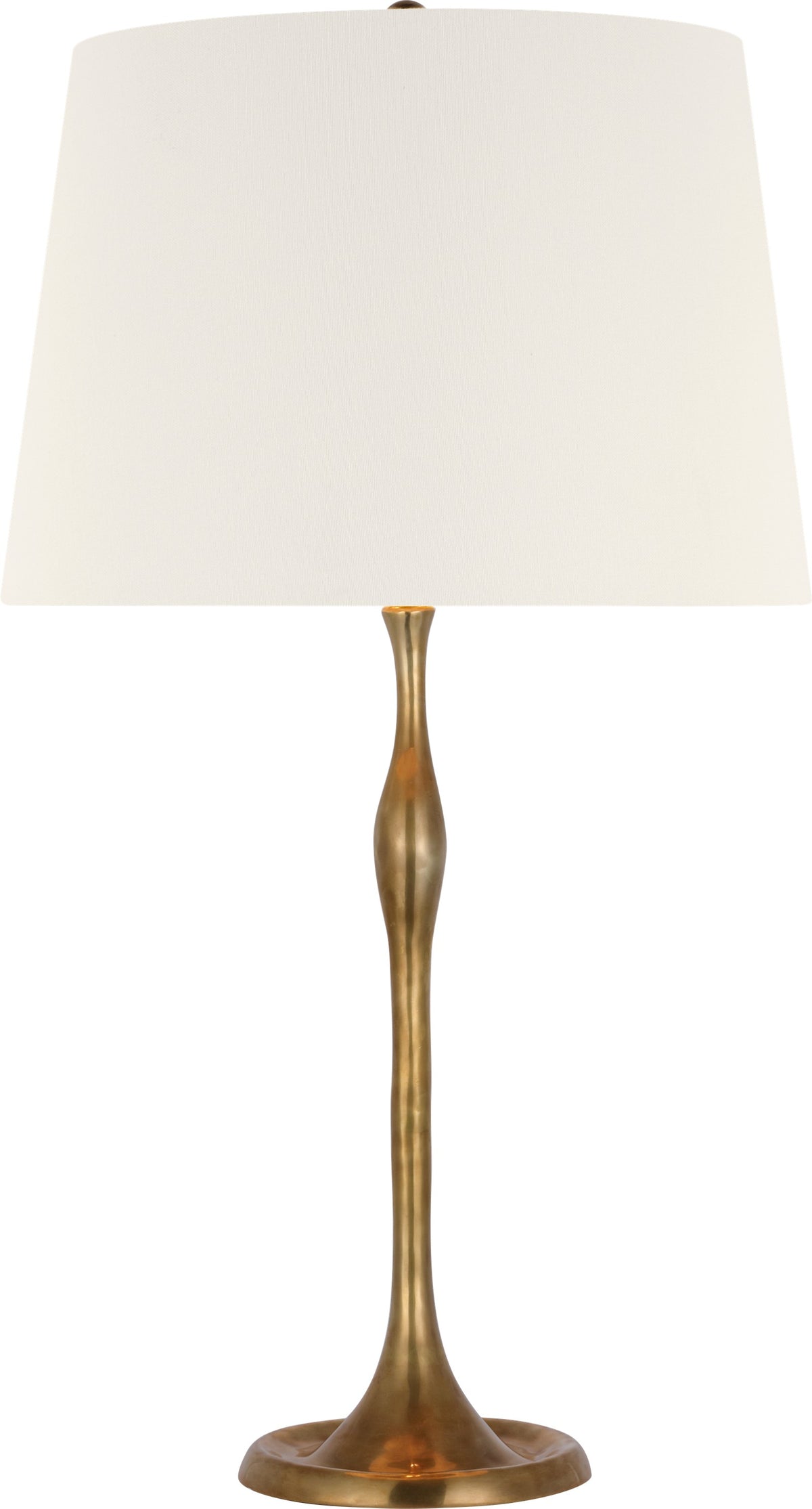 Romero Medium Bordslampa — Schumacher for Visual Comfort & Co. — Hand-Rubbed Antique Brass with 16" Linen Empire Shade