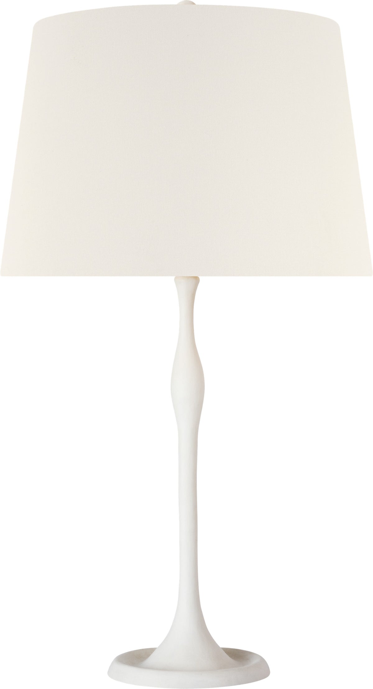 Romero Medium Bordslampa — Schumacher for Visual Comfort & Co. — Plaster White with 16" Linen Empire Shade