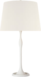 Romero Medium Bordslampa — Schumacher for Visual Comfort & Co. — Plaster White with 16" Linen Empire Shade