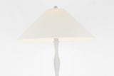 Romero Medium Golvlampa — Schumacher for Visual Comfort & Co. — Plaster White with 21" Linen Flare Shade detaljbild