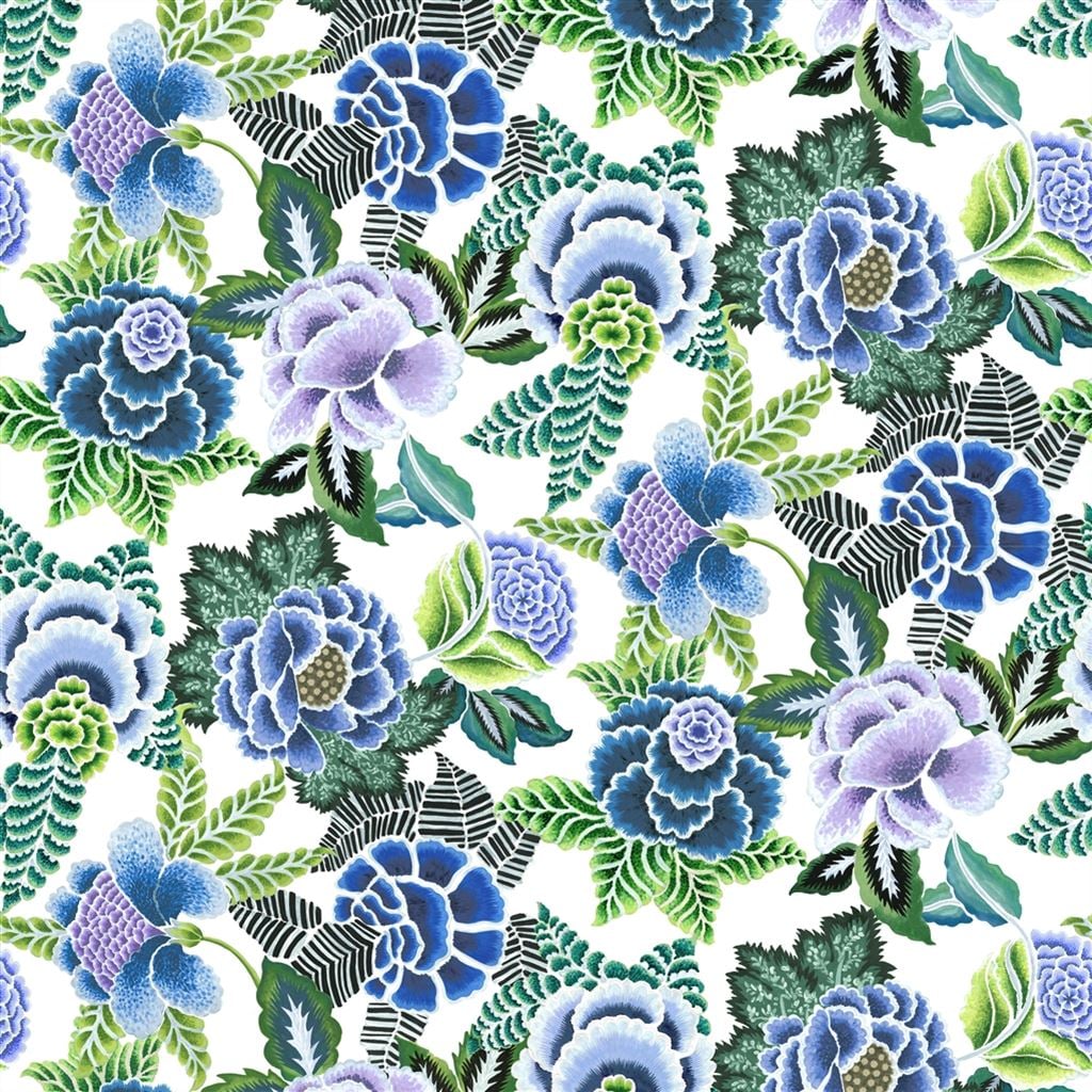 Rose de Damas Cobalt — Designers Guild tapet