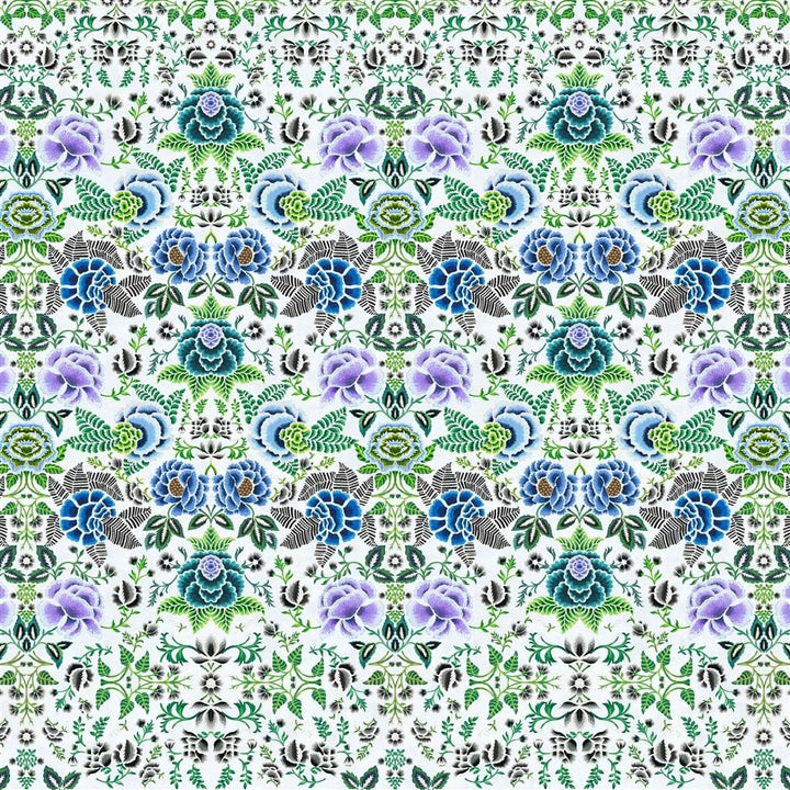 Rose de Damas Cobalt — Designers Guild tapet