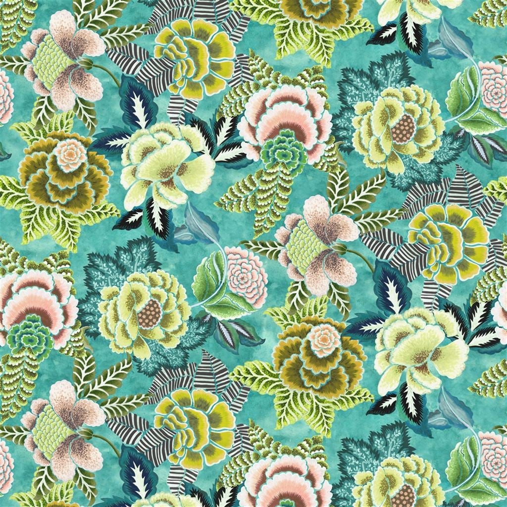 Rose de Damas Jade — Designers Guild tapet