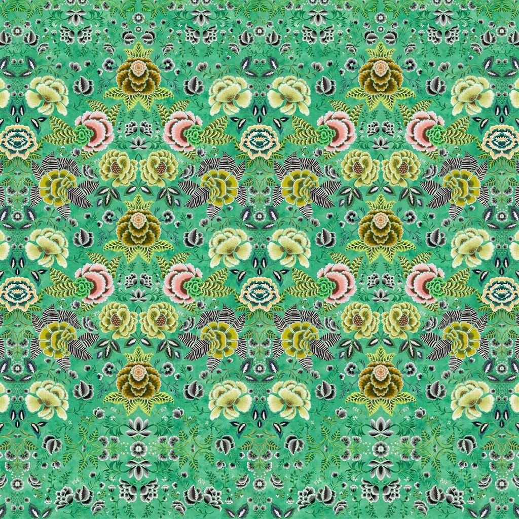 Rose de Damas Jade — Designers Guild tapet