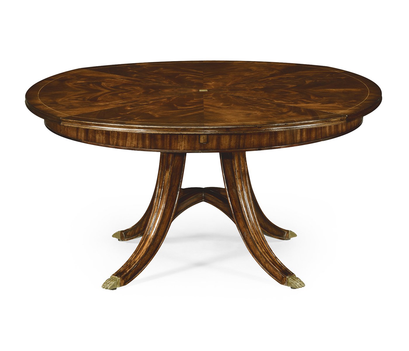 Mahogany Round Extending Dining Table 150 - 187cm