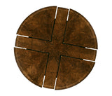Mahogany Round Extending Dining Table 150 - 187cm